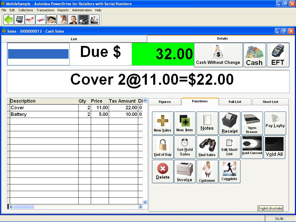 Autoidea PowerDrive for Retailers with Serial Numbers screenshot